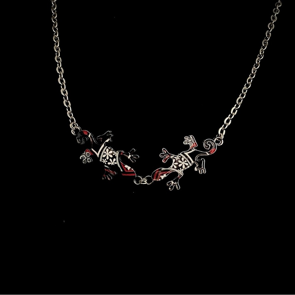 Handmade Silver Gecko Necklace